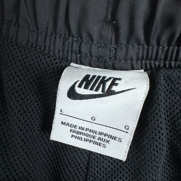 Nike Club Shorts Mens Large Woven Flow Shorts Lined Drawstring Black White - Picture 8 of 12